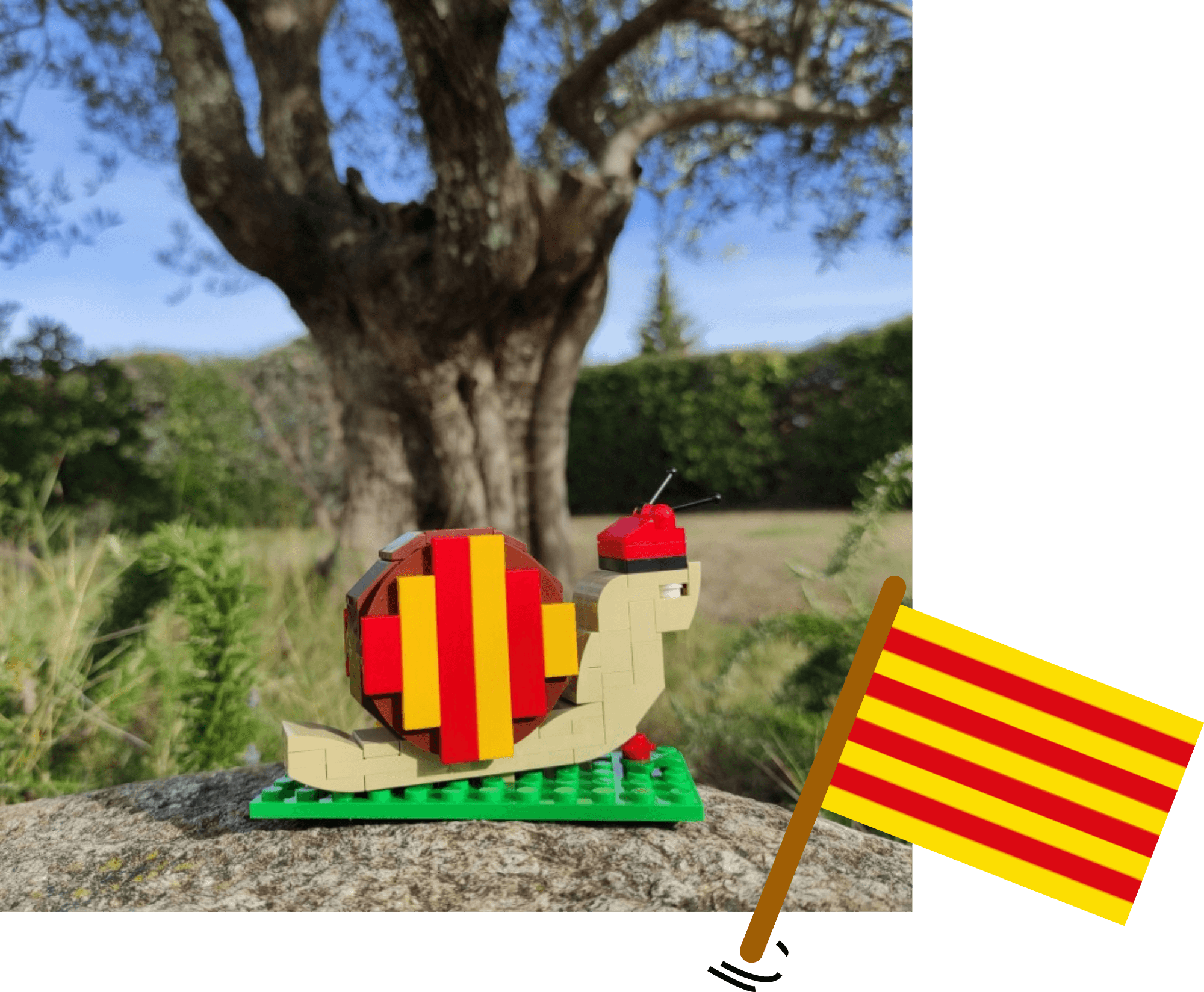 Escargot catalan compatible Lego La Briquette