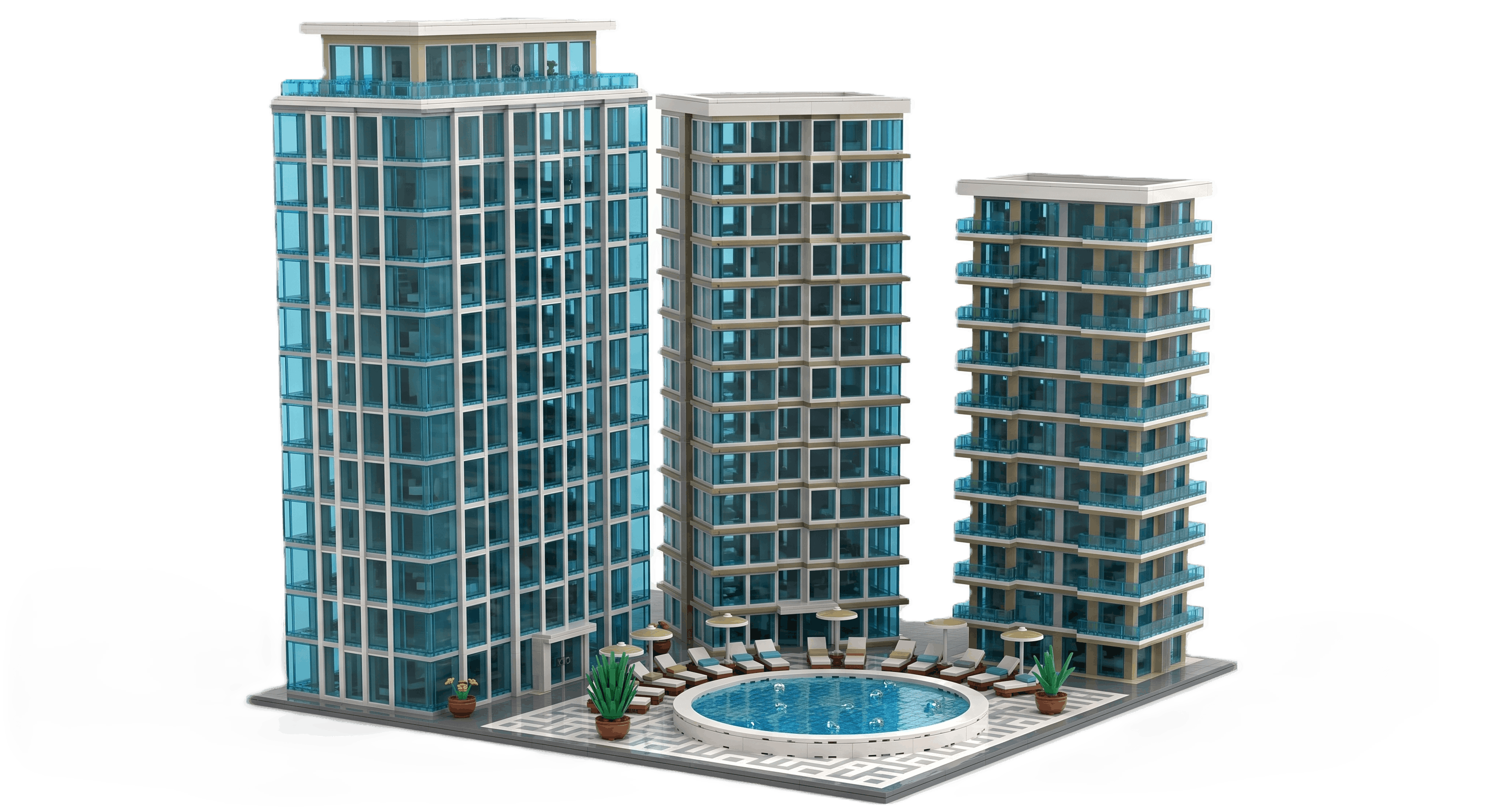Maquette La Briquette® complexe balnéaire